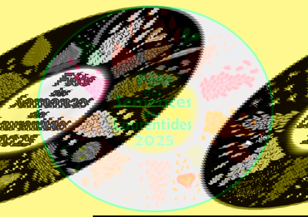 Affiche pour le marché des semences des Laurentides 2025