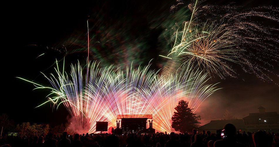 Feux d'artifice durant Blainville en fête