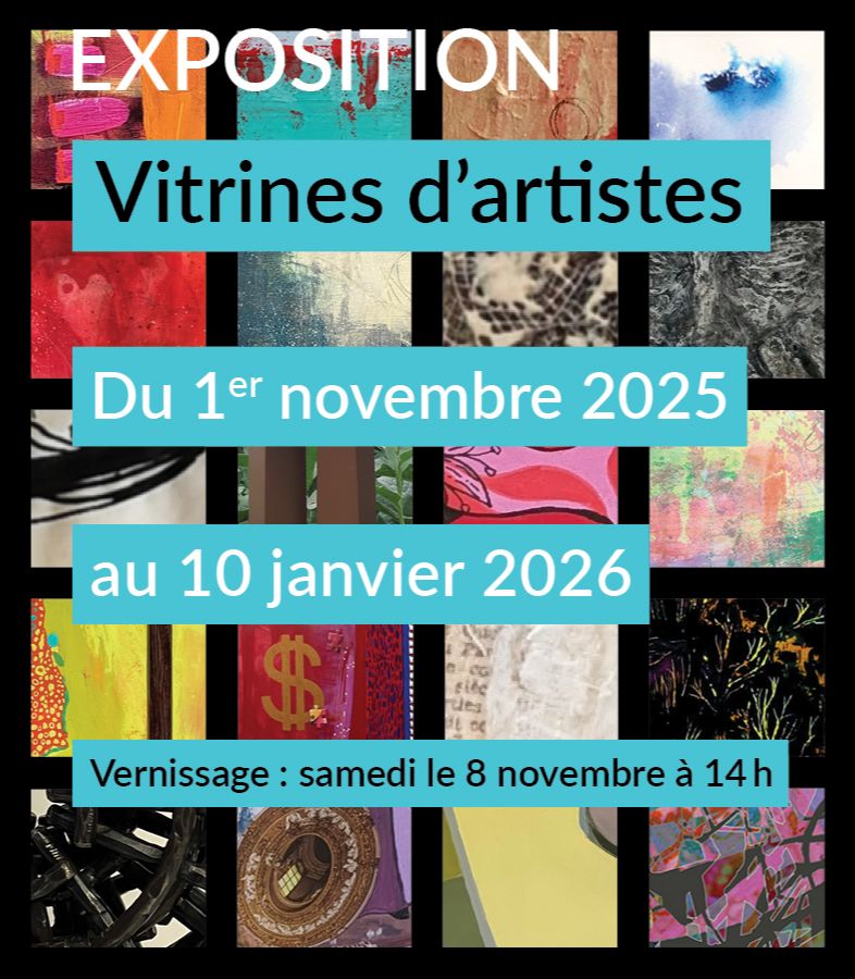 Affiche pour l'exposition des Vitrines d'artistes
