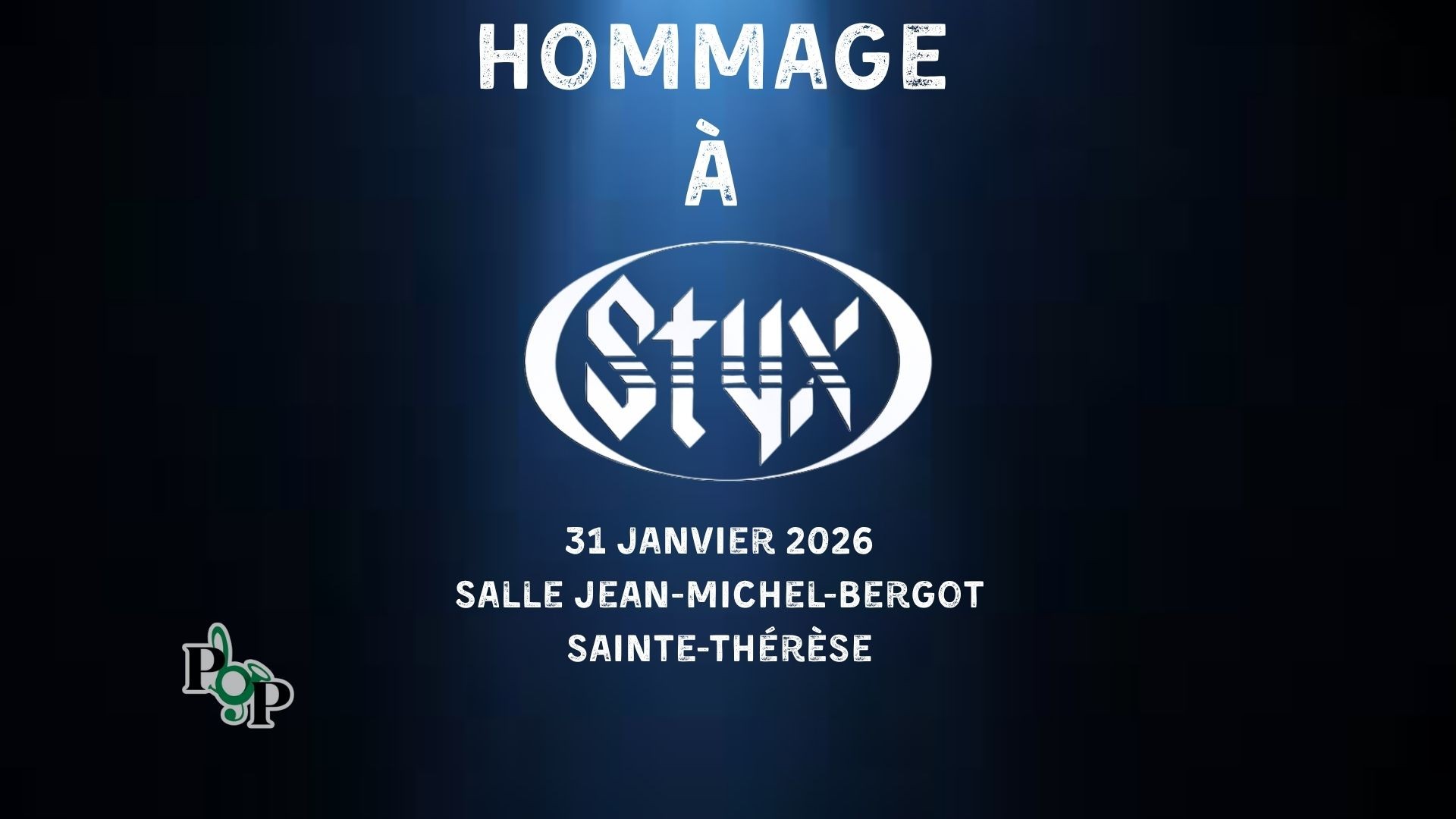 Affiche pour l'Hommage à Styx des Productions Orchestrales Populaires